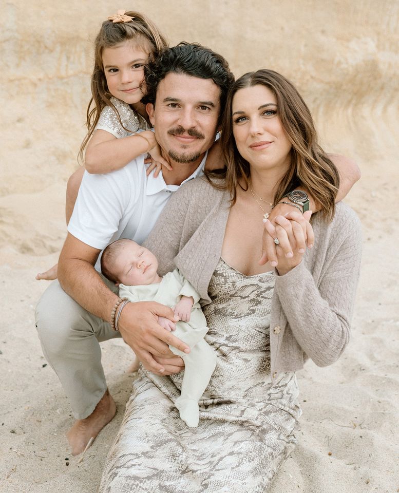 Alex Morgan and husband Servando Carrasco with their children Charlie and EnzoCredit: Morgan Miles Studio