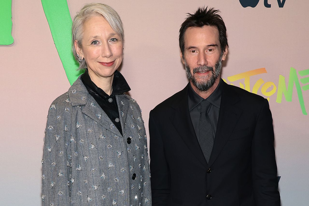 Alexandra Grant with Keanu Reeves at the premiere of 'Outcome' in N.Y.C. on April 6, 2026Credit: Dimitrios Kambouris/Getty