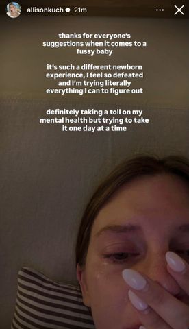 Allison Kuch's Instagram Stories post about her postpartum experience.Credit: Allison Kuch/Instagram