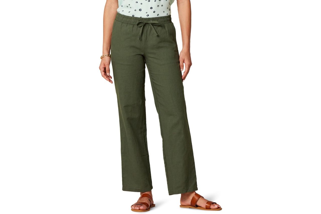 amazon essentials womens pull on linen blend drawstring Credit: Amazon
