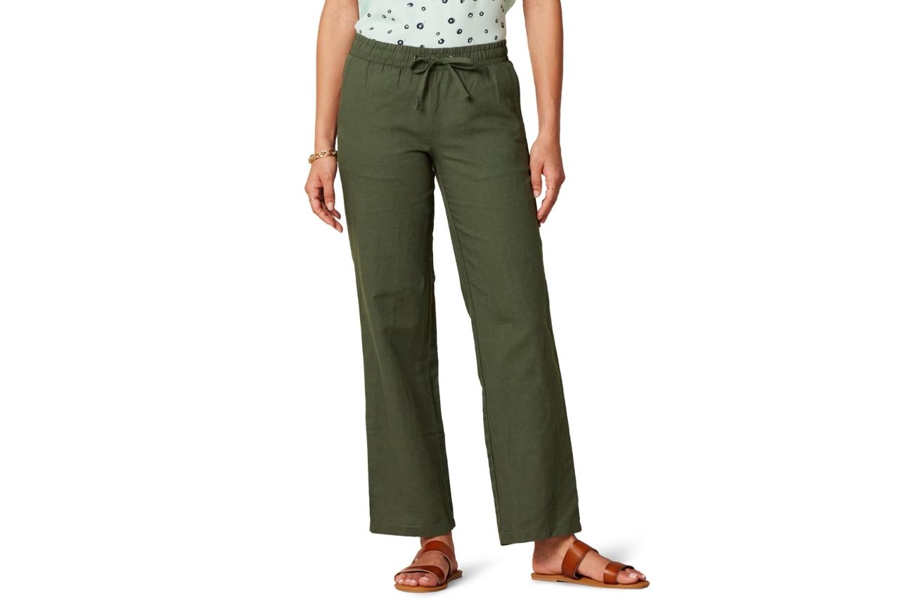 amazon essentials womens pull on linen blend drawstring relaxed Credit: Amazon
