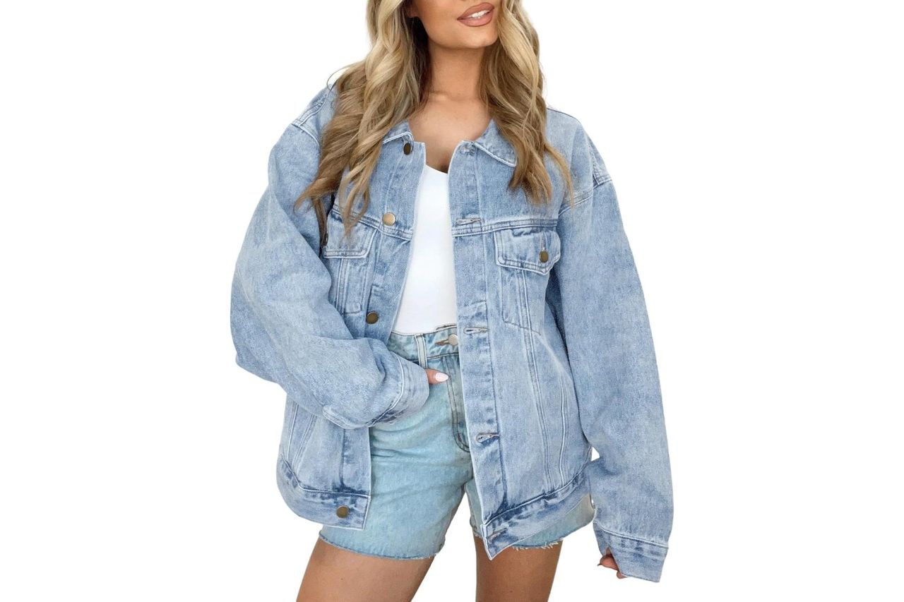 automet womens oversized jeans jacket Credit: Amazon