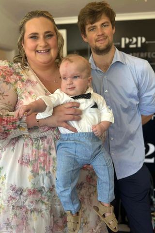 Maddicyn Brokenshire (left) and Daniel Brokenshire (right) with baby Ollyver.Credit: Maddicyn Brokenshire
