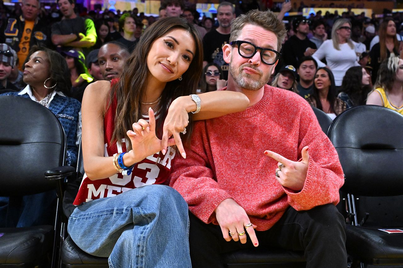 Brenda Song and Macaulay Culkin attend a Lakers game on April 29, 2026Credit: Allen Berezovsky/Getty