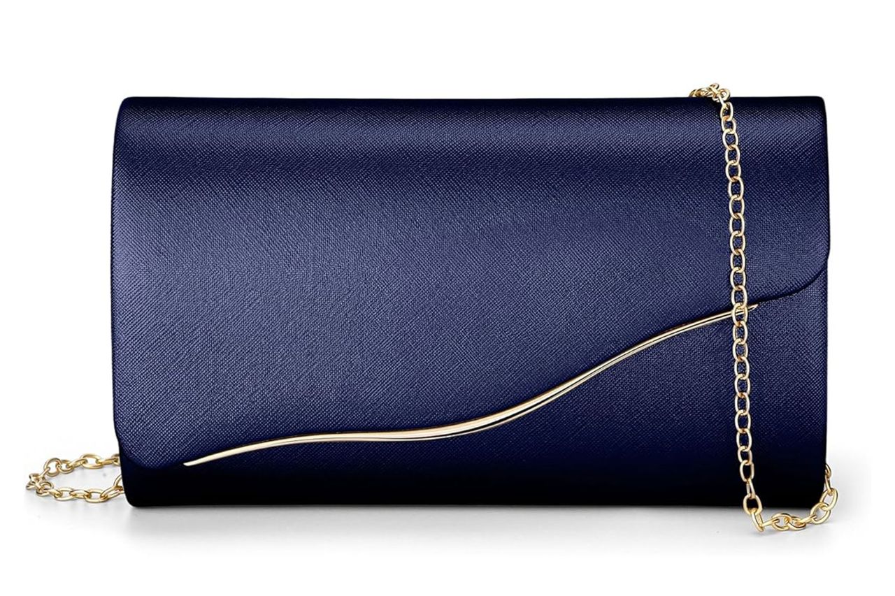 Clutch Purses for Women Evening Bag Faux Suede Formal Party Wedding Cocktail Prom Credit: Amazon