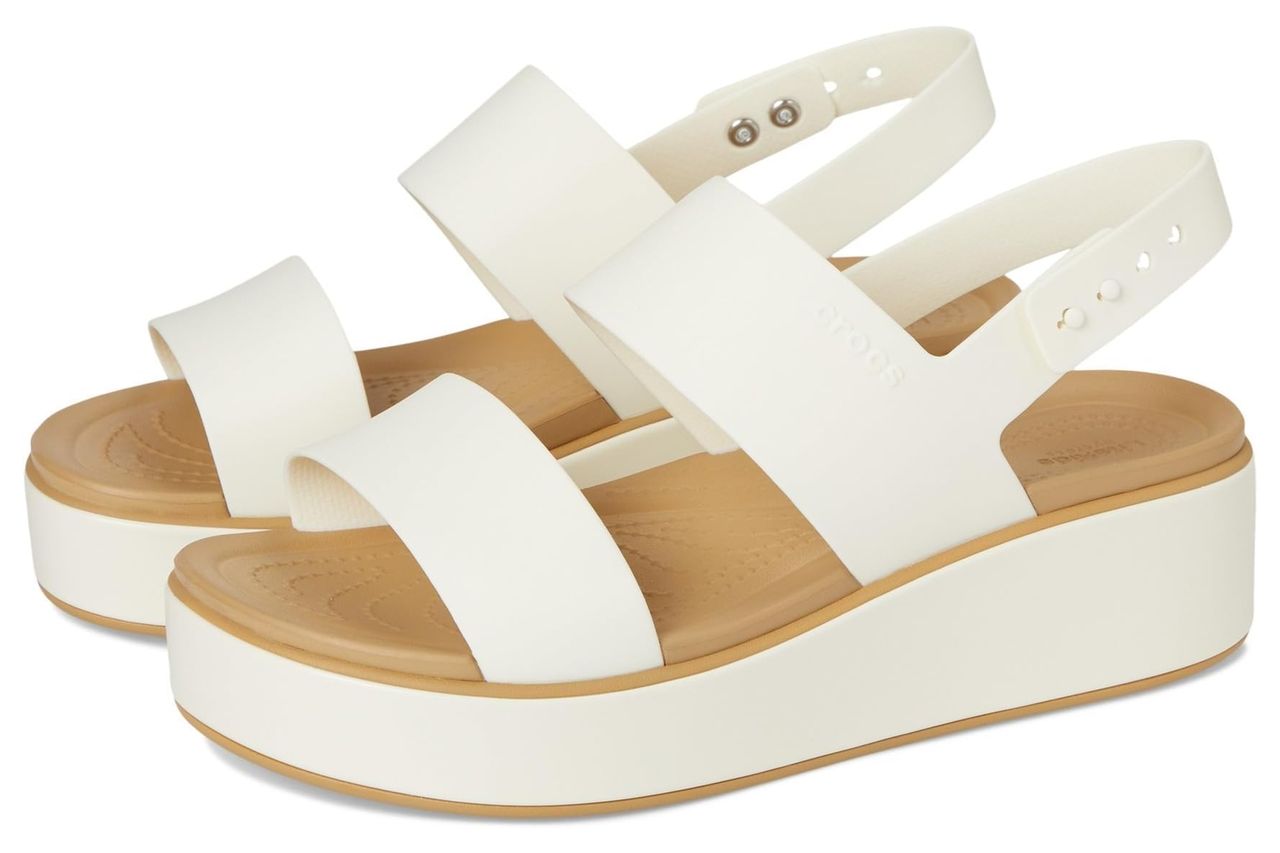 Crocs Women's Brooklyn Low Wedge Sandals Credit: Amazon