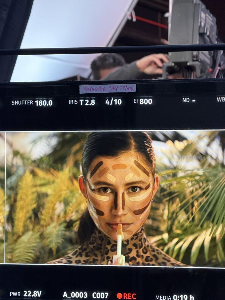Delaney Rowe filming e.l.f.ie advantageCredit: e.l.f. Cosmetics