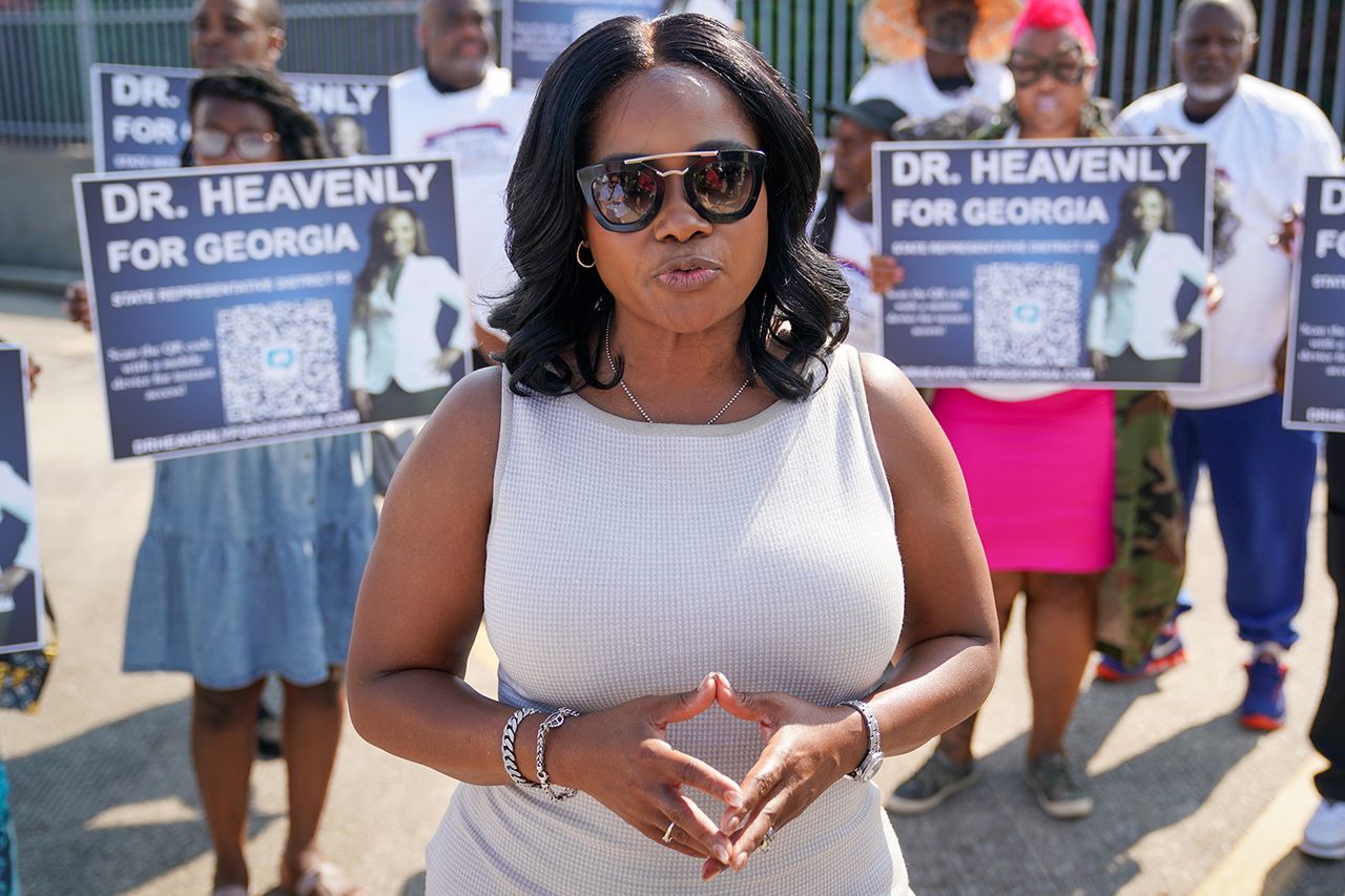 Dr. Heavenly Kimes announced her original run for Georgia State Representative in July 2025Credit: Julia Beverly/Getty