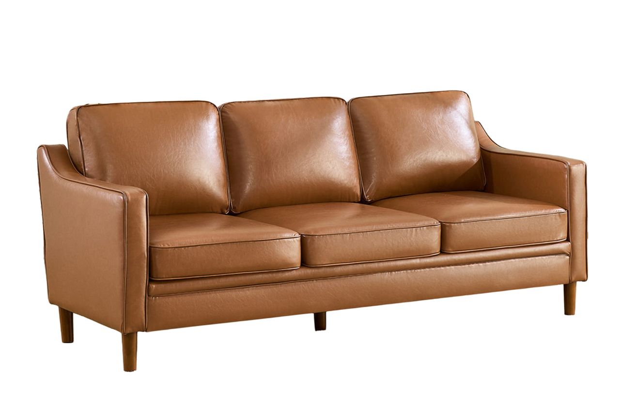 Azriah 80.31'' Faux Leather Square Arm Sofa By Ebern Designs Credit: Wayfair