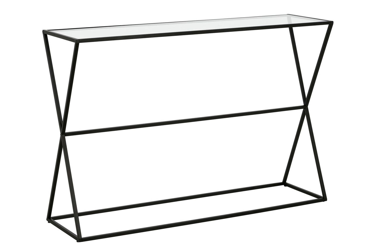 Sabrina 45'' Glass Top Console Table By Ebern Designs Credit: Wayfair