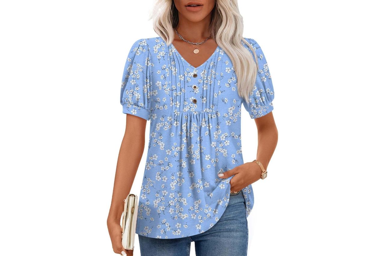 findsweet womens summer tunic tops casual Credit: Amazon