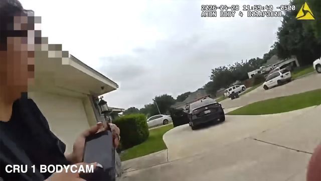 The scene in Fort WorthCredit: InsideFWPD/Youtube