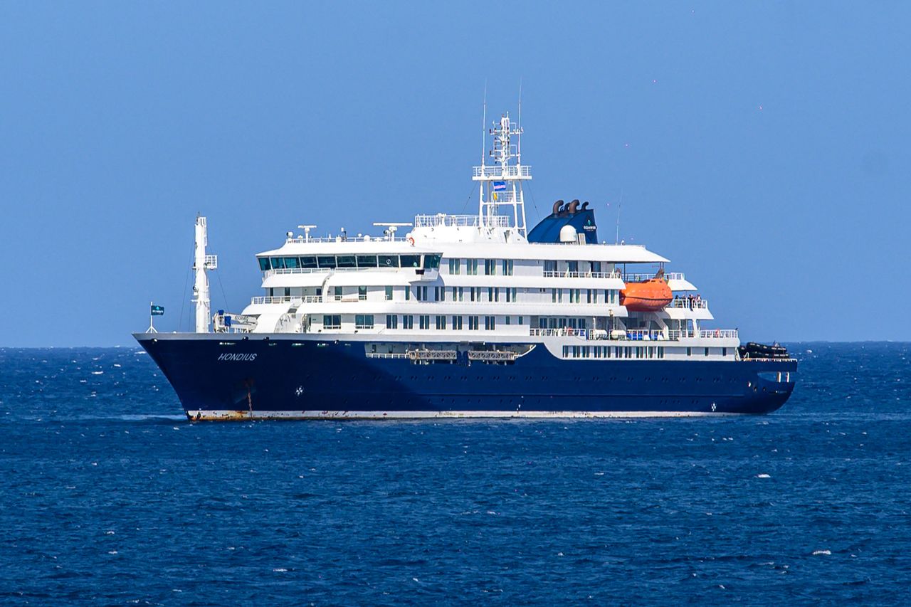 MV Hondius stationary off the port of Praia, the capital of Cape Verde, on May 3, 2026Credit: AFP via Getty