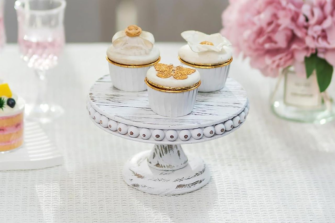 Hanobe Small Wood Cake Stand Credit: Amazon