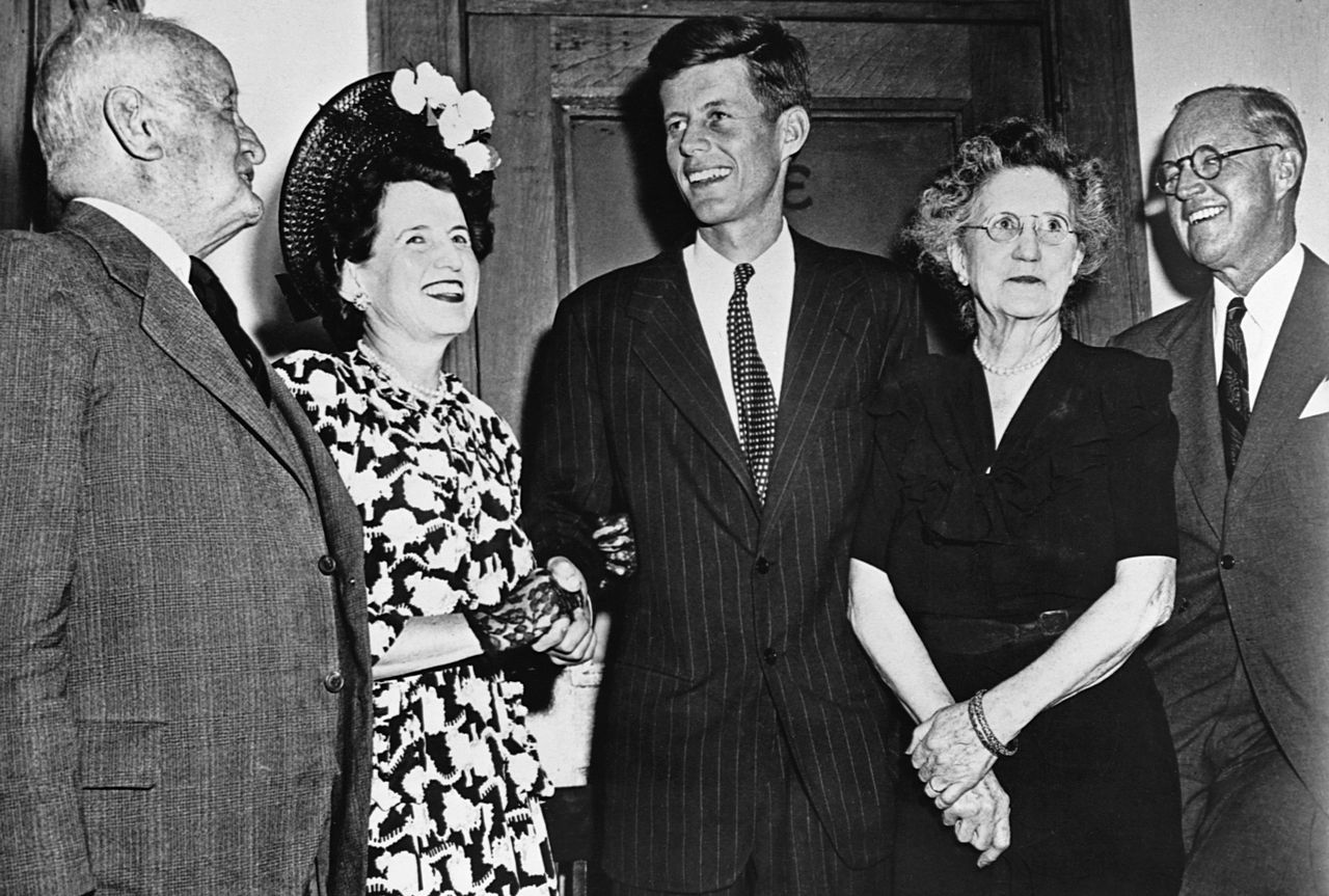 John F. Kennedy with his parents, Joe and Rose Kennedy, and his grandparents on his election to Congress in 1946.Credit: Corbis via Getty