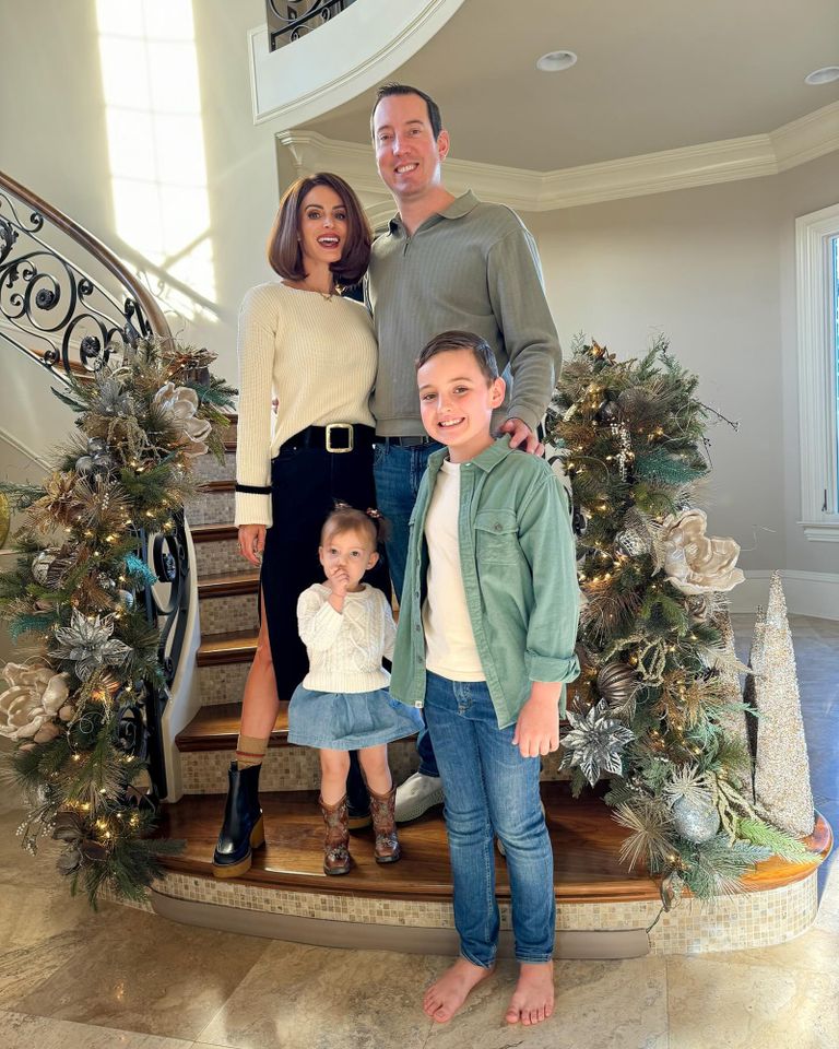Kyle Busch and Samantha Busch with their kids Brexton and Lennix.Credit: Samantha Busch Instagram