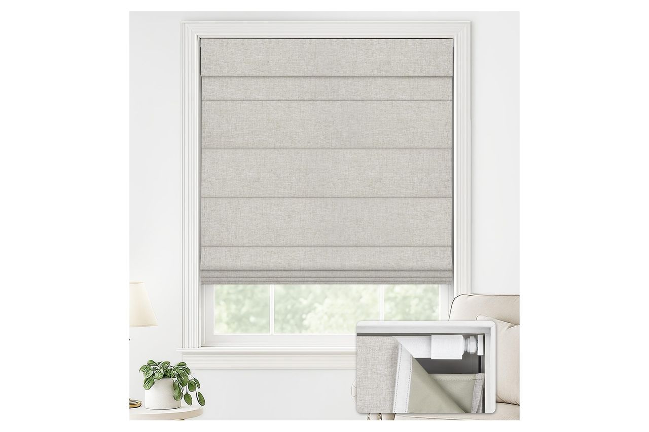 LazBlinds No Drill Roman Shades for Windows Credit: Amazon