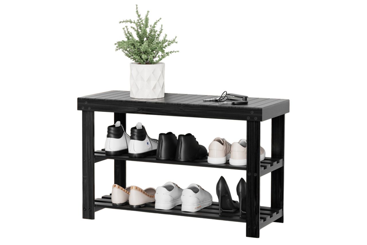 3-Tier Bamboo Shoe Storage Bench, Entryway Shoe Rack Organizer with Sturdy Frame, Space-Saving Shoe Shelf for 9-12 Pairs By Millwood Pines Credit: Wayfair