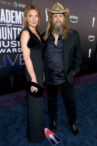 Morgane and Chris Stapleton have a romantic red carpet date night at the 2026 ACM AwardsCredit: Kevin Mazur/Getty