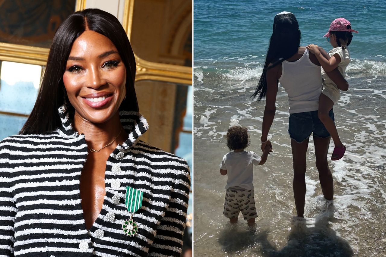 Naomi Campbell on September 26, 2024 in Paris, France ; Naomi Campbell with her kidsCredit: Pascal Le Segretain/Getty; Naomi Campbell/Instagram