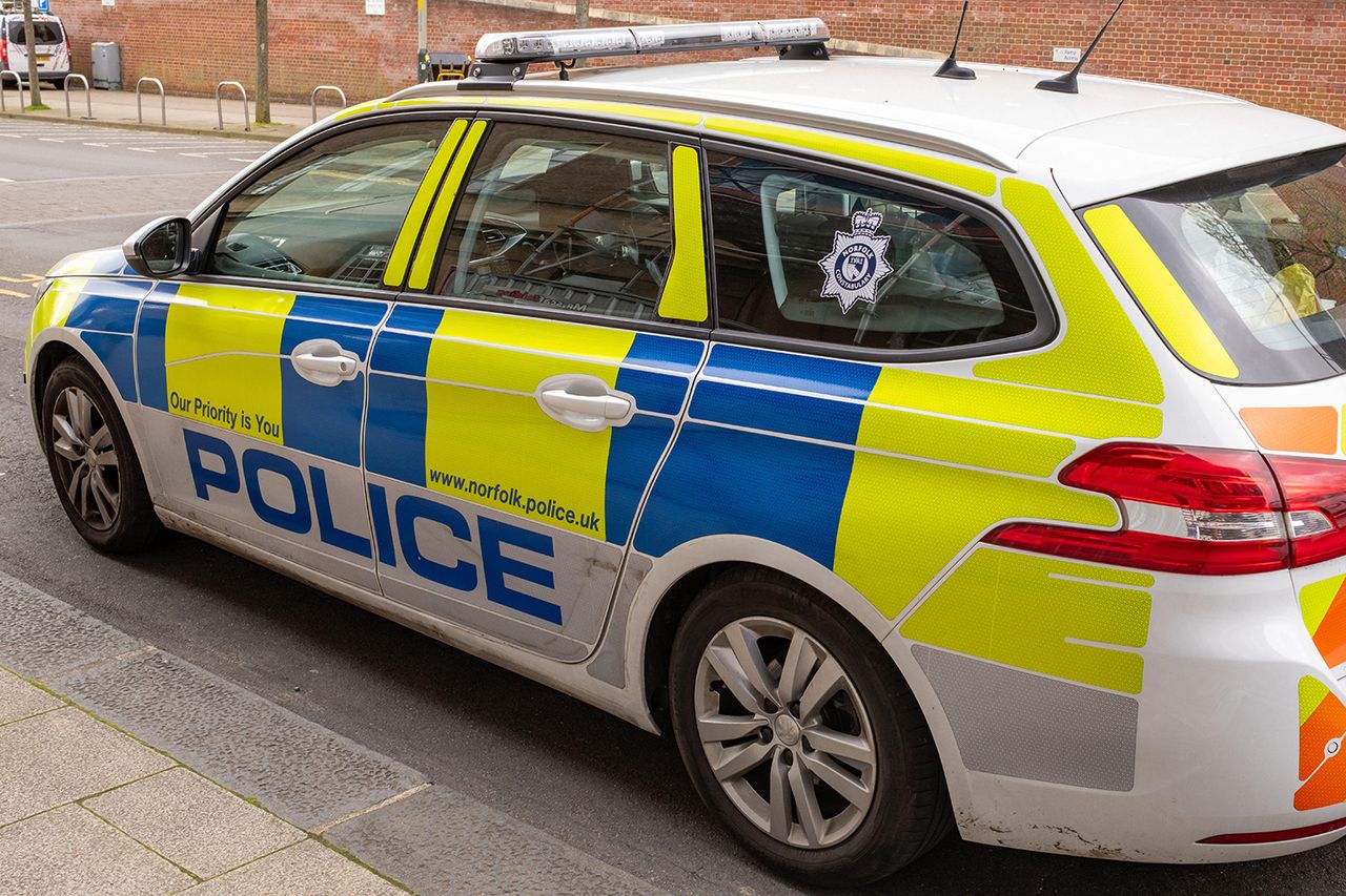 A photo of a police car in Norfolk, U.K.Credit: Chris Yaxley / Alamy Stock Photo