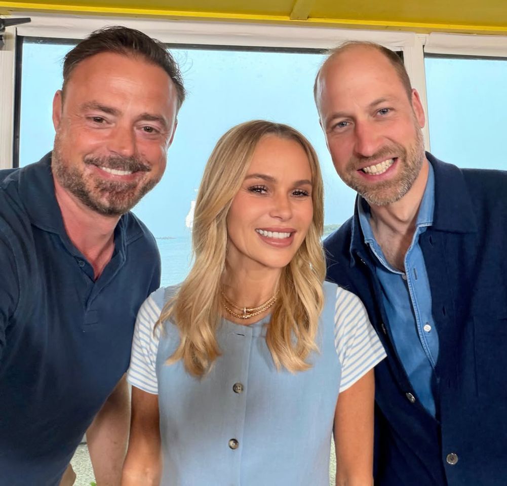 Jamie Theakston, Amanda Holden and Prince William on May 22, 2026Credit: Heart/Instagram