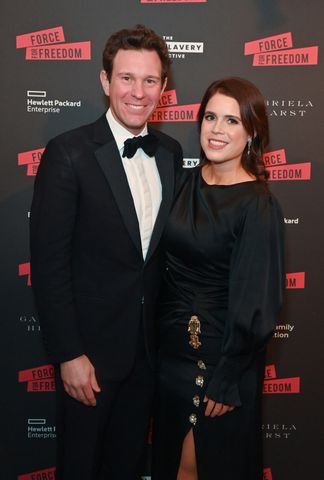 Jack Brooksbank and Princess Eugenie at The Anti-Slavery Collective's inaugural Winter Gala at Battersea Arts Centre on Nov. 29, 2023 in London.Credit: Dave Benett/Getty