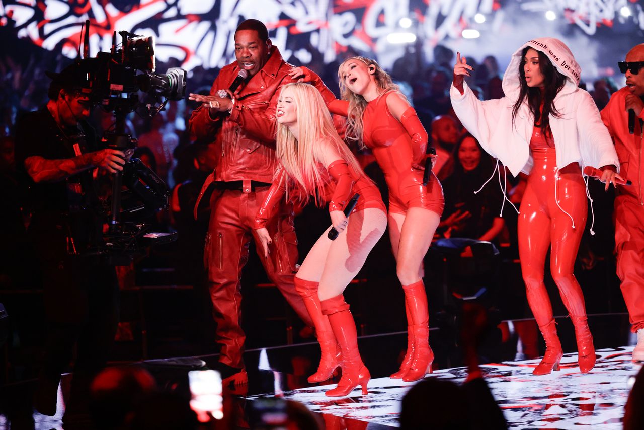 Busta Rhymes, Kimberly Wyatt, Nicole Scherzinger and Ashley RobertsCredit: Francis Specker/CBS via Getty
