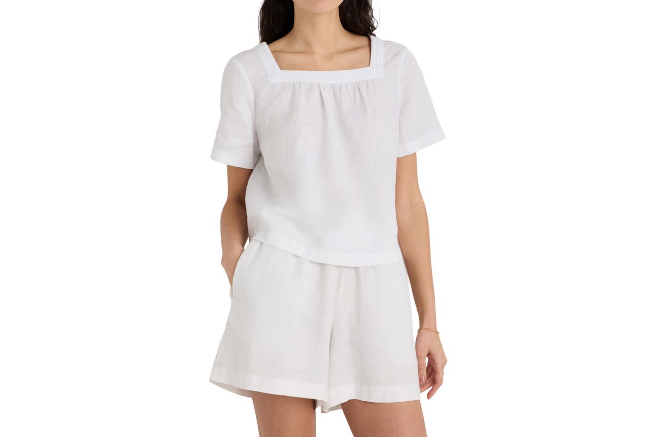 Quince European Linen Square Neck Swing Top Credit: Quince