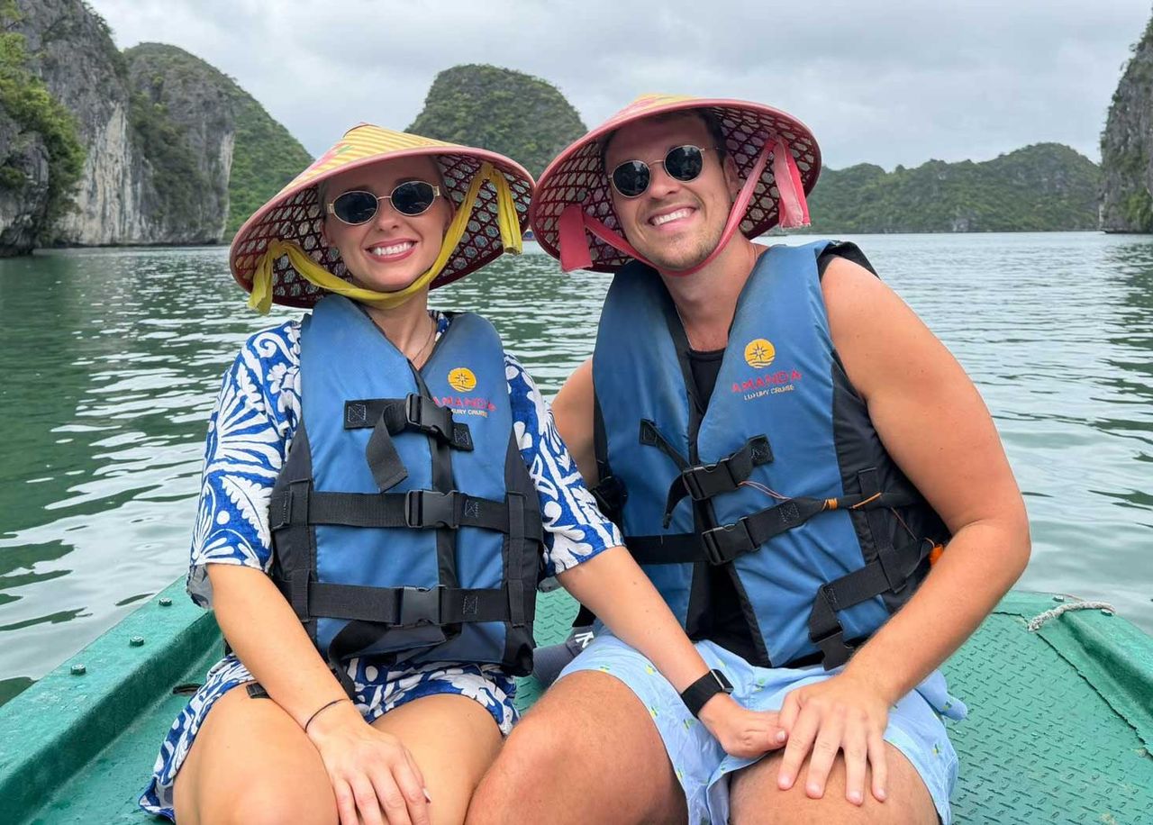 Riley Lemon and his girlfriend, Karin, in Vietnam.Credit: @riley.lemon
