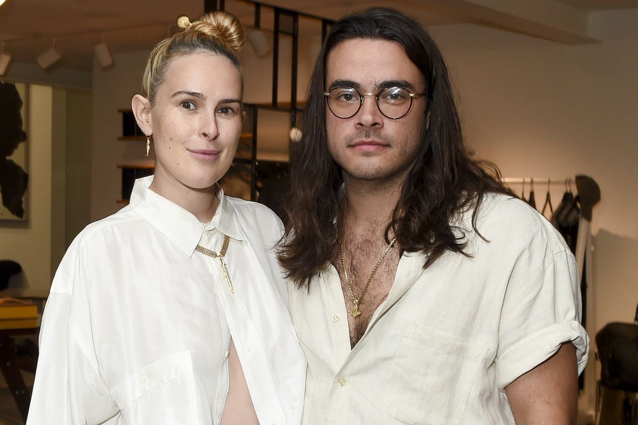 Rumer Willis and Derek Richard Thomas at the God's True Cashmere x Nick Fouquet Collaboration Launch Rumer Willis and Derek Richard Thomas in October 2023Credit: Gilbert Flores/WWD via Getty