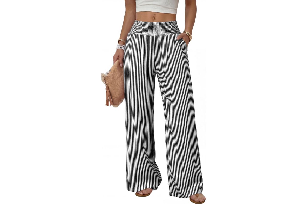 sampeel wide leg pants woman high waist trouser Credit: Amazon