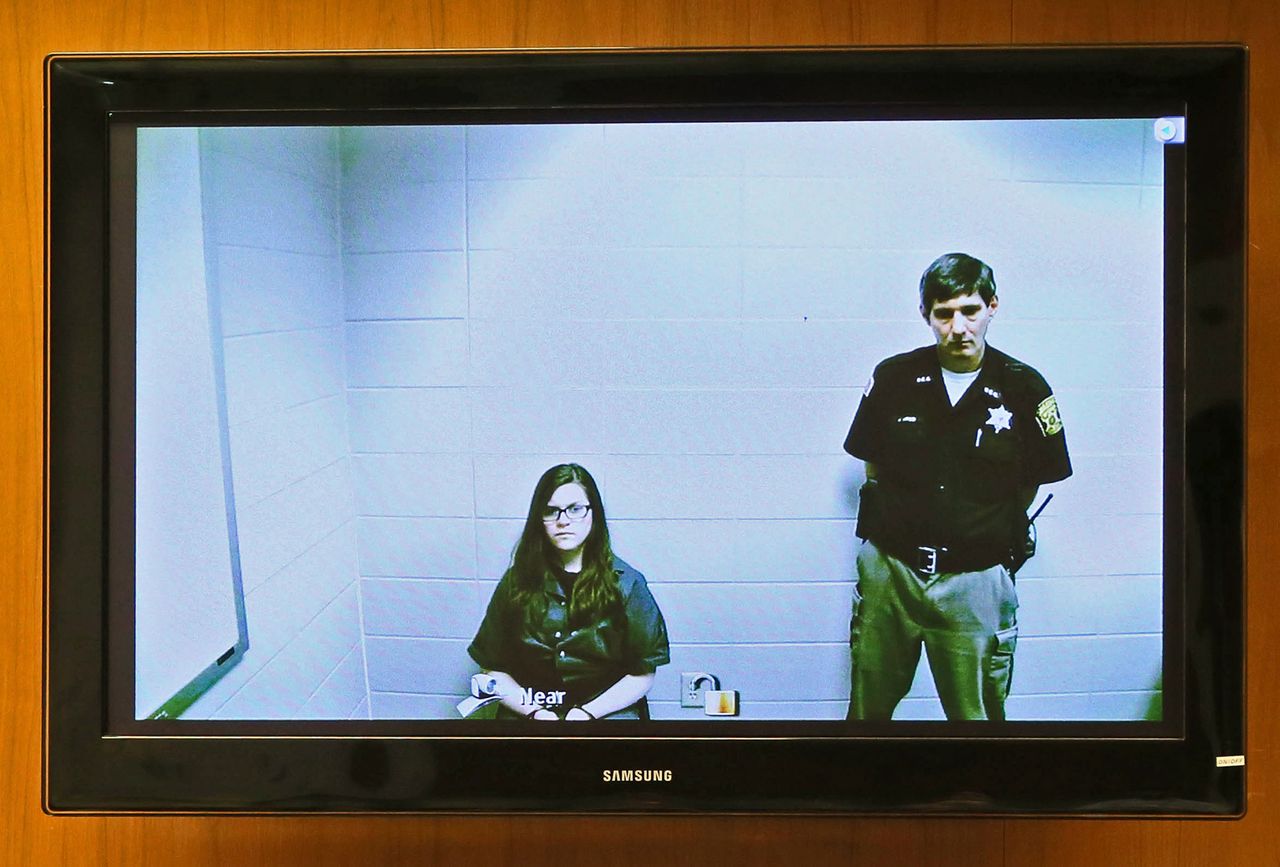 Anissa Weier appears via video link from the Washington County Secure Detention Center where she is being held, during a hearing in Waukesha County Court on November 11, 2016. Anissa Weier appears via video link from the Washington County Secure Detention Center where she is being held, during a hearing in Waukesha County Court on November 11, 2016.Credit: Michael Sears/Milwaukee Journal-Sentinel / AP, Pool