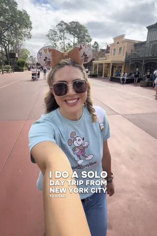 Sydney walking through the park on one of her day tripsCredit: @syd_sends_you