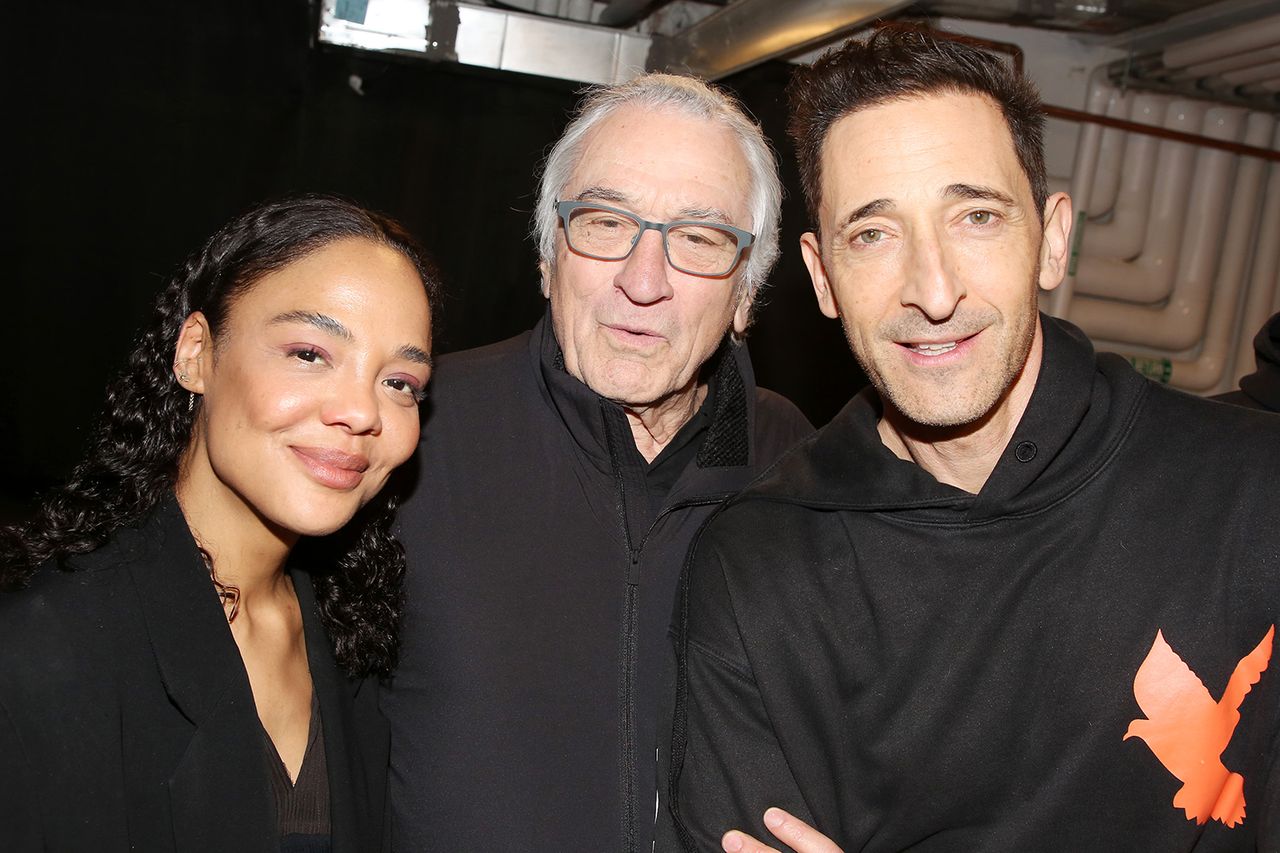 Tessa Thompson, Robert De Niro and Adrien BrodyCredit: Bruce Glikas/WireImage