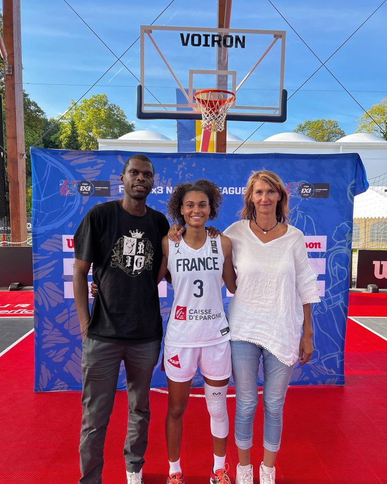 Eve Wembanyama with her parents, Felix and Elodie.Credit: Eve Wembanyama/ Instagram