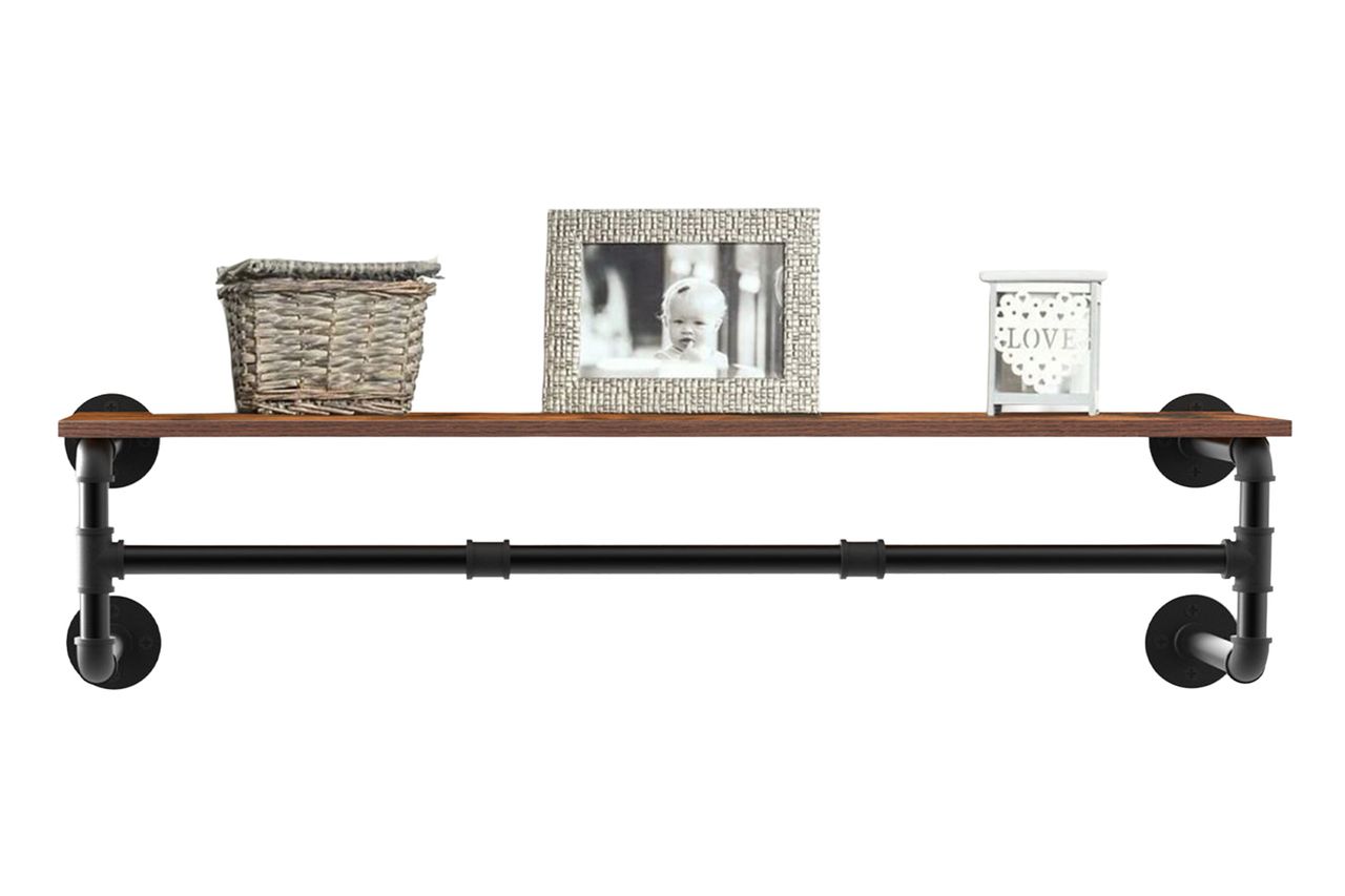 Rookwood 39.3'' Metal Wall Mounted Clothes Rack By Williston Forge Credit: Wayfair