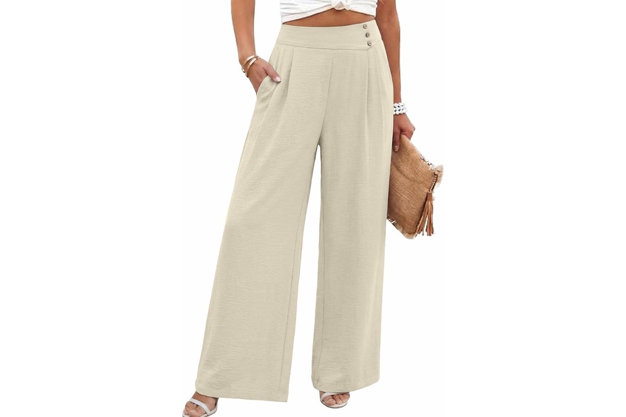 women palazzo ankle pants summer boho Credit: Amazon