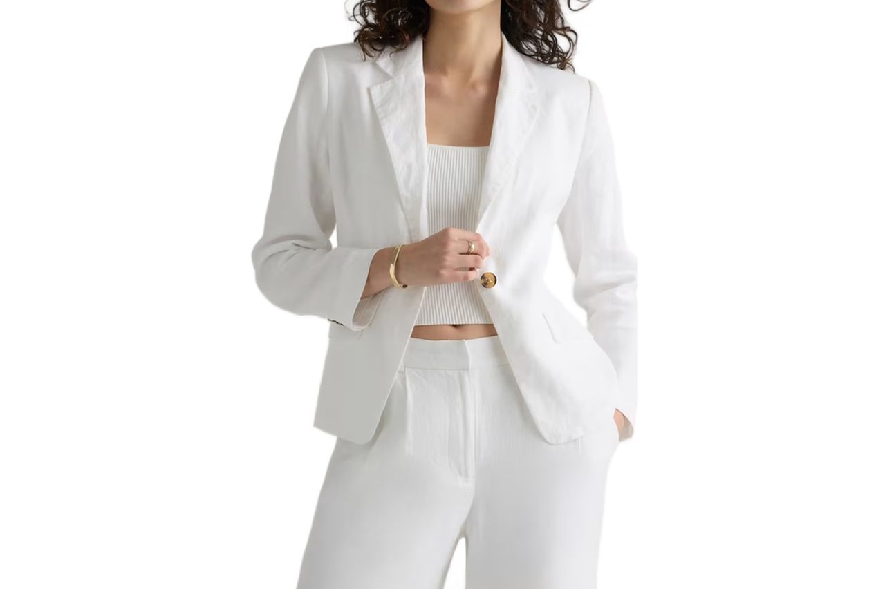 100% European Linen Structured Blazer Credit: Quince