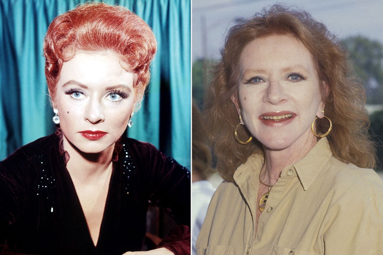 From left: Amanda Blake as Miss Kitty Russell on 'Gunsmoke'; Amanda Blake attends the 11th ALPO Actors and Others for Animal Benefit Party at the Burbank Ranch in Burbank, Calif., on Aug. 30, 1987Credit: CBS Photo Archive/Getty