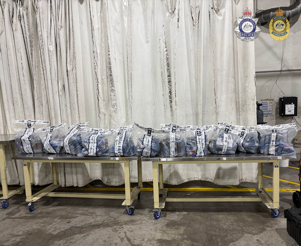 Cocaine seized by authoritiesCredit: Australian Federal Police