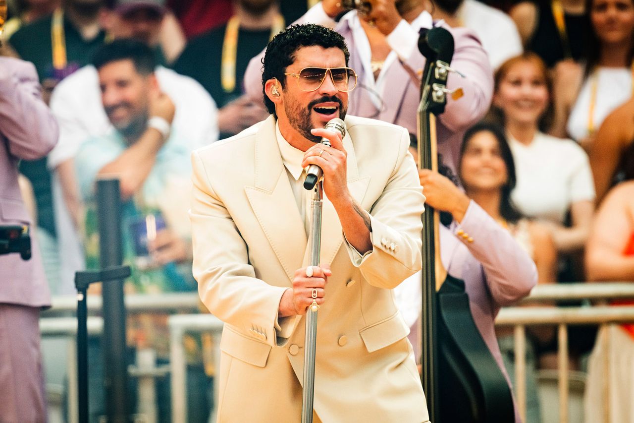 Bad Bunny performs in concert during his 