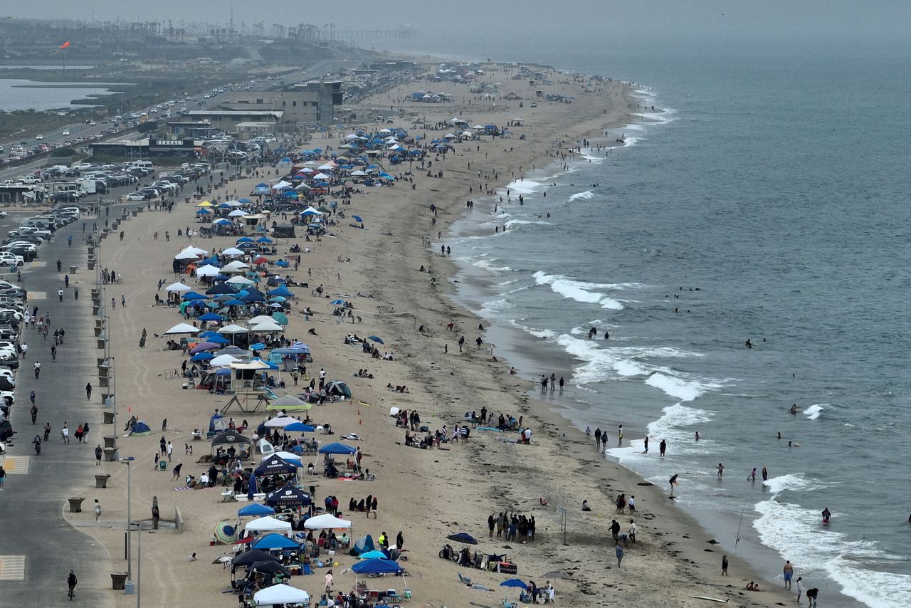 The Bolsa Chica State Beach in Huntington BeachCredit: Allen J. Schaben / Los Angeles Times via Getty