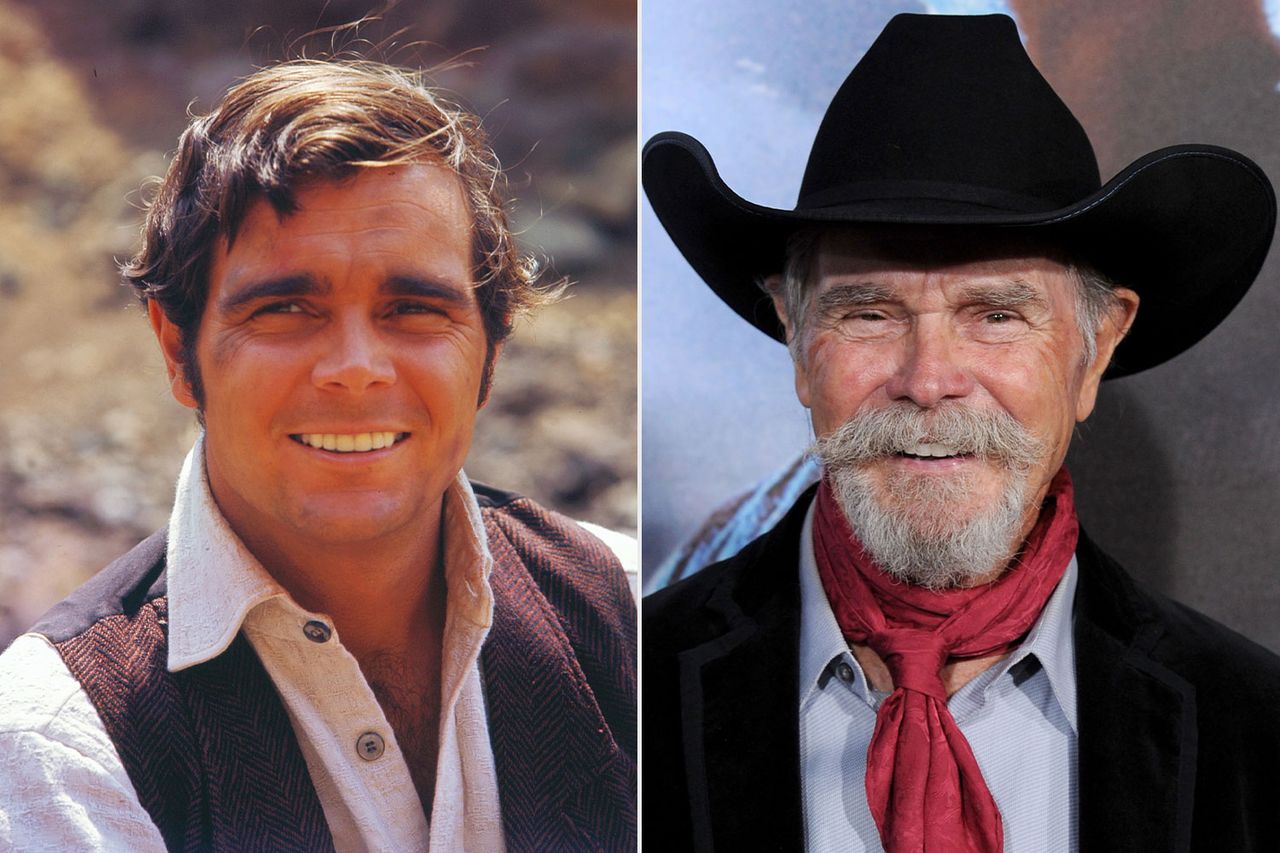 From left: Buck Taylor as Newly O'Brien on 'Gunsmoke' in 1970; Buck Taylor attends the premiere of 'Cowboys & Aliens' during Comic-Con 2011 at the San Diego Civic Theatre on July 23, 2011Credit: CBS Photo Archive/Getty; Frazer Harrison/Getty
