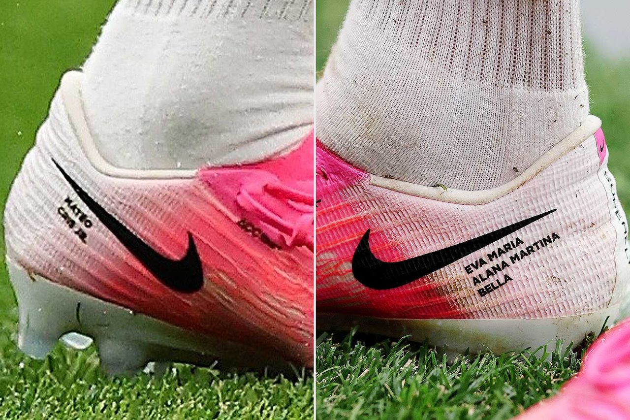 Cristiano Ronaldo shoes Cristiano Ronaldo's shoesCredit: Li Ming/Xinhua via Getty; Rico Brouwer/Soccrates/Getty