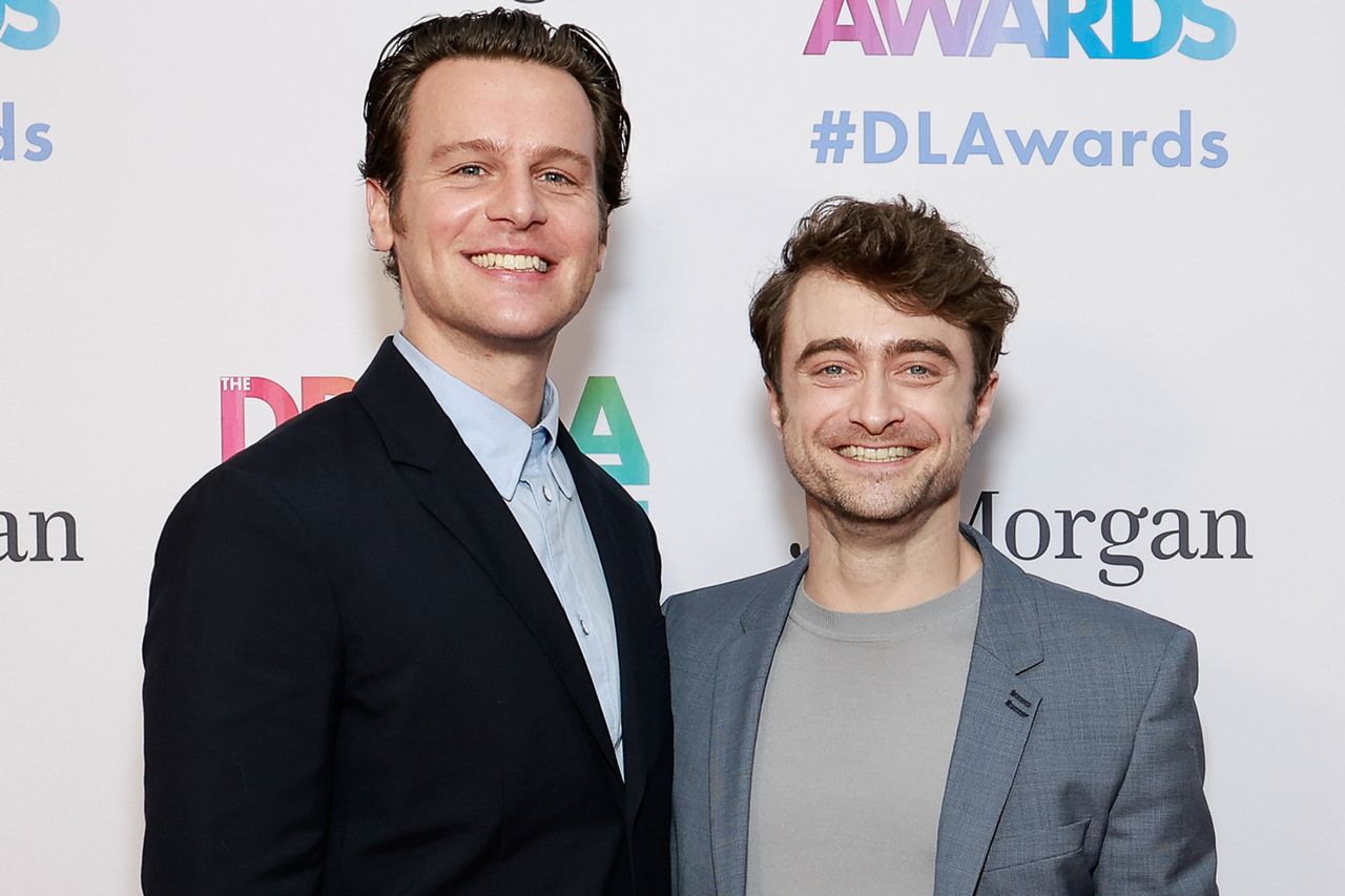 Jonathan Groff and Daniel Radcliffe in May 2024Credit: Jason Mendez/Getty