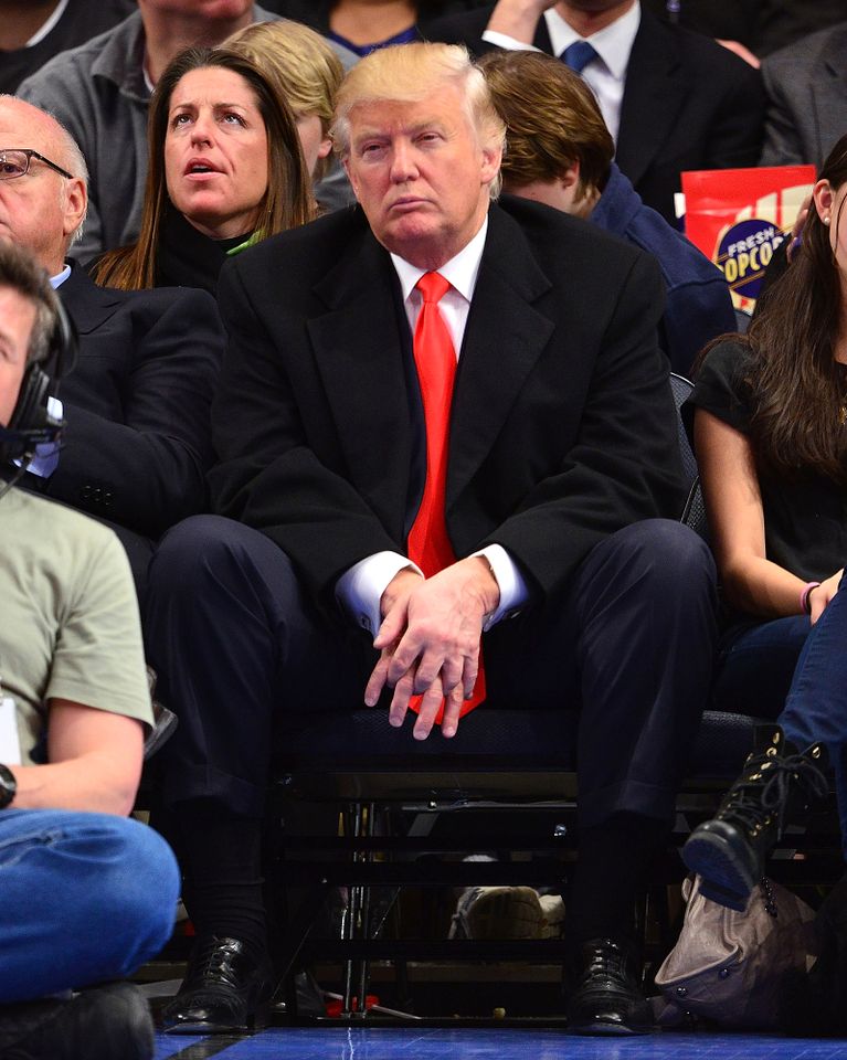 Donald Trump attends the Milwaukee Bucks vs. New York Knicks game at Madison Square Garden on March 26, 2012.Credit: James Devaney/FilmMagic