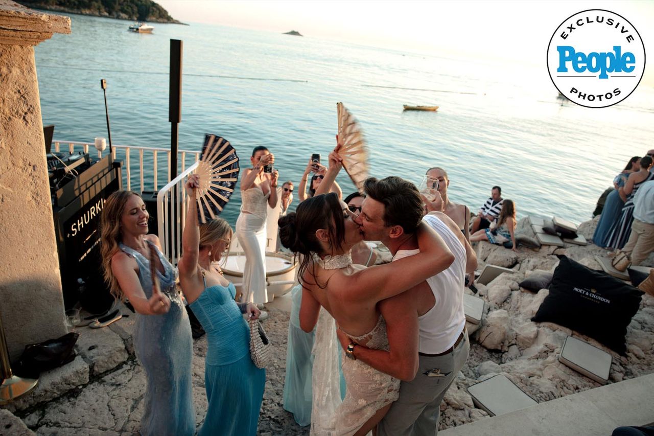 Giannina Gibelli and Blake Horstmann Marry in Magical Destination Wedding in Croatia with Son, 2, as Ring Bearer Gianninia Gibelli and Blake Horstmann with loved onesCredit: Avery Hericks
