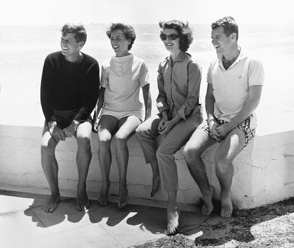 John F. Kennedy, Ethel Kennedy, Jackie Kennedy and Robert F. KennedyCredit: CORBIS/Corbis via Getty