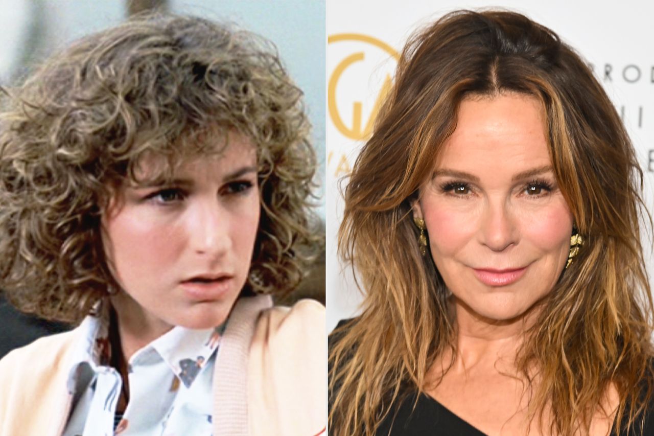 Jennifer Grey as Jeanie Bueller in 'Ferris Bueller's Day Off'; Jennifer Grey in Los Angeles in 2025Credit: CBS via Getty; Michael Buckner/Variety via Getty